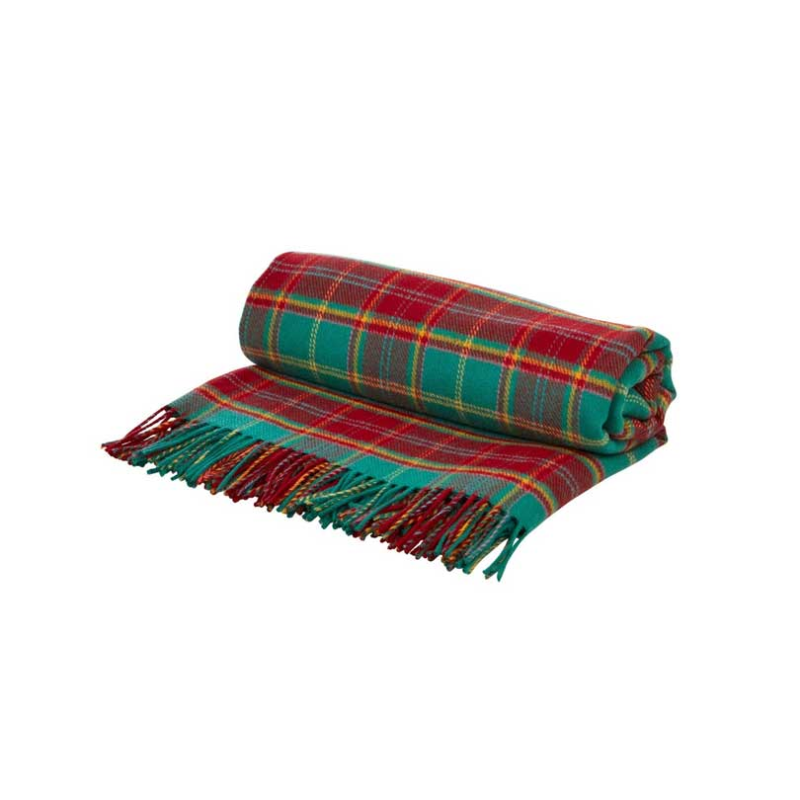 Tartan Lambswool Picnic Blanket, H140 x W180cm-1