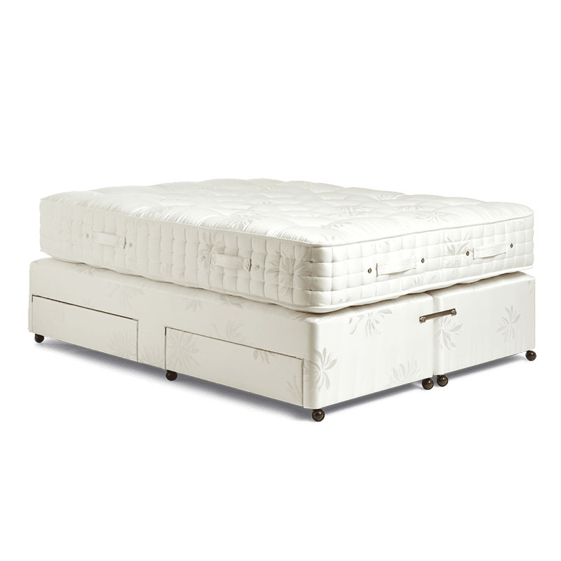 Deluxe bed 4 drawer, double, White-0