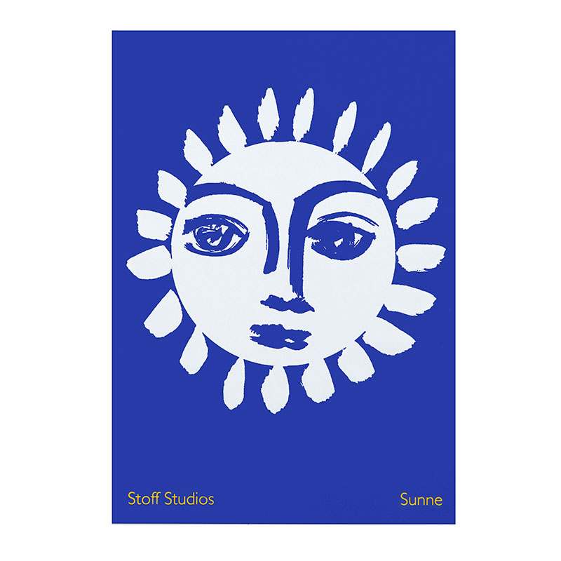 Sunne Print, 60 x 42cm, Azure-0