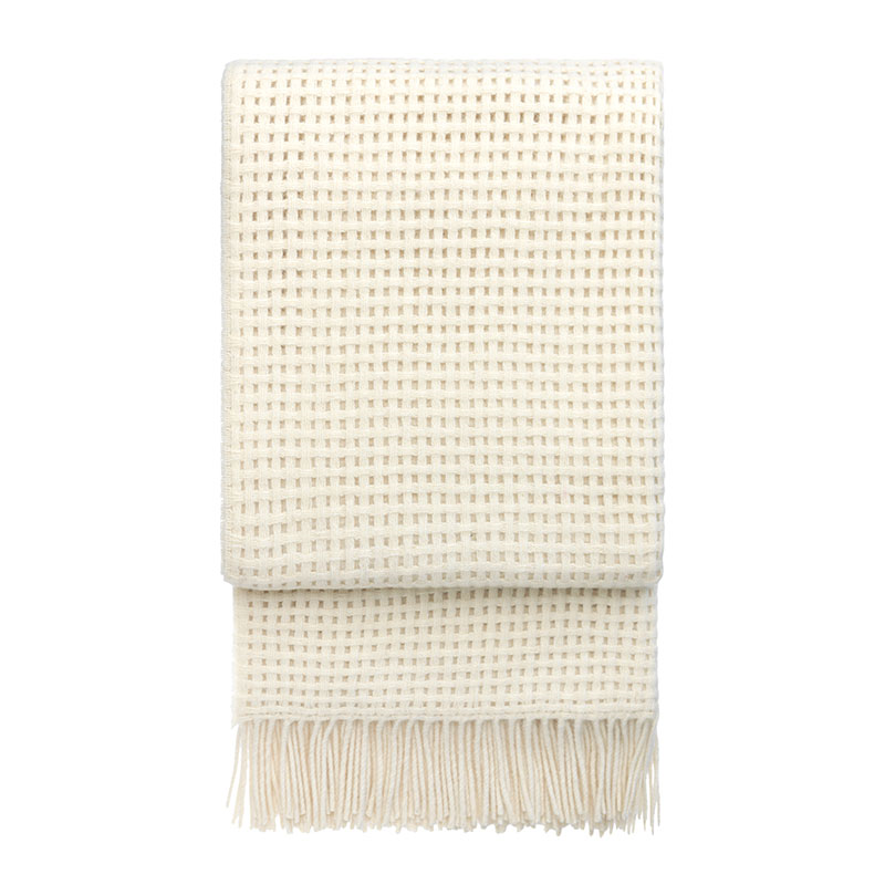 Basket Plaid Throw, H200cm x W130cm, Off White-0