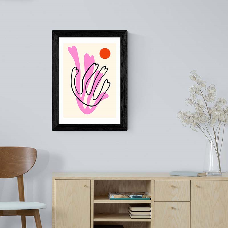 Inoui Abstract Flowers III Print, Pink-1