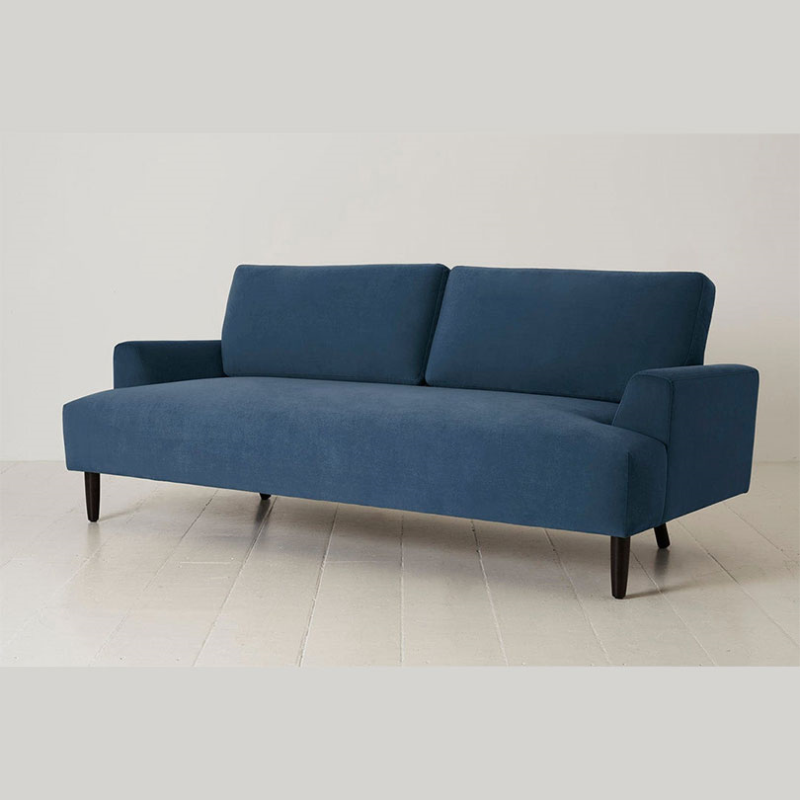 Model 05 3 Seater Velvet Sofa, Teal-2