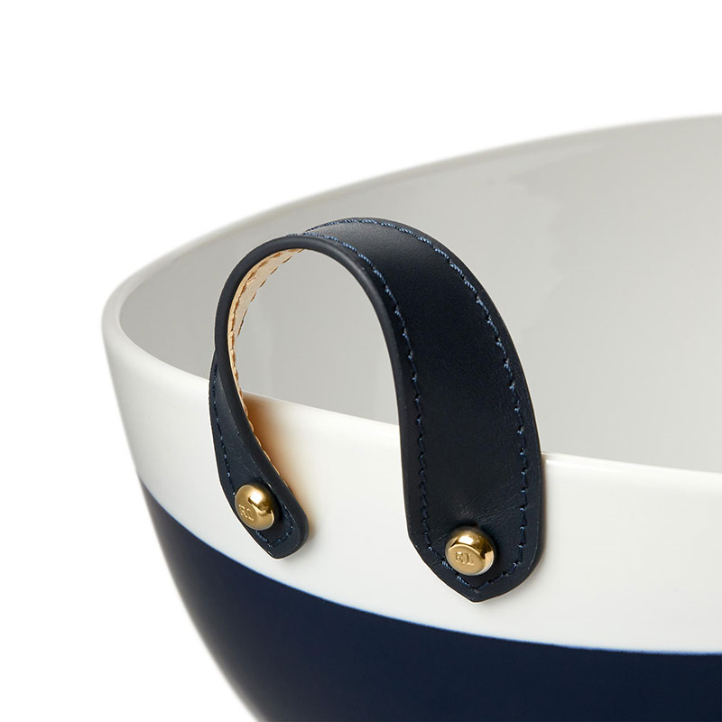 Wyatt Salad bowl, Navy & White-2