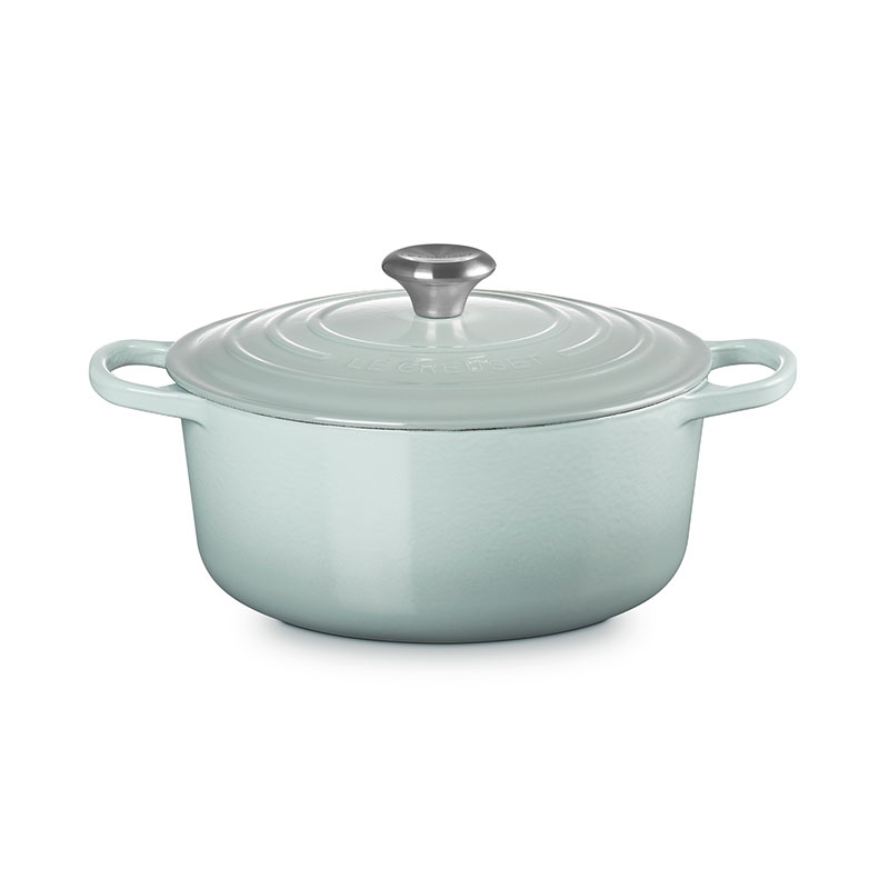 Cast Iron Round Casserole, 26cm, Sea Salt-1