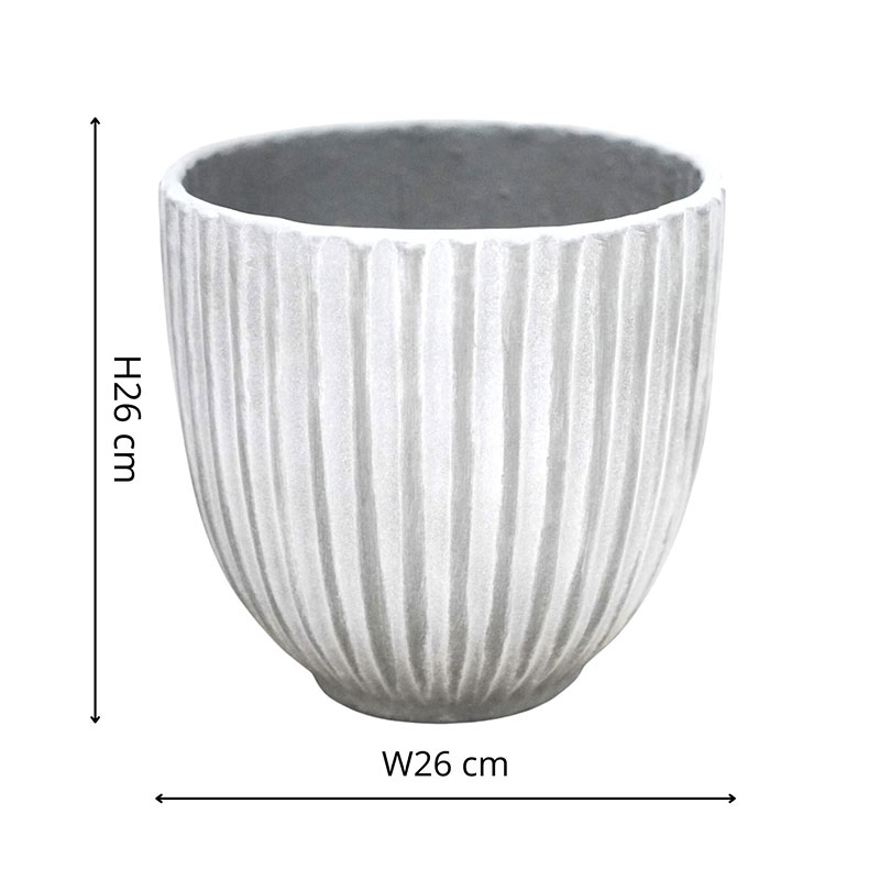 Lagos Planter, D26cm, Cement-2