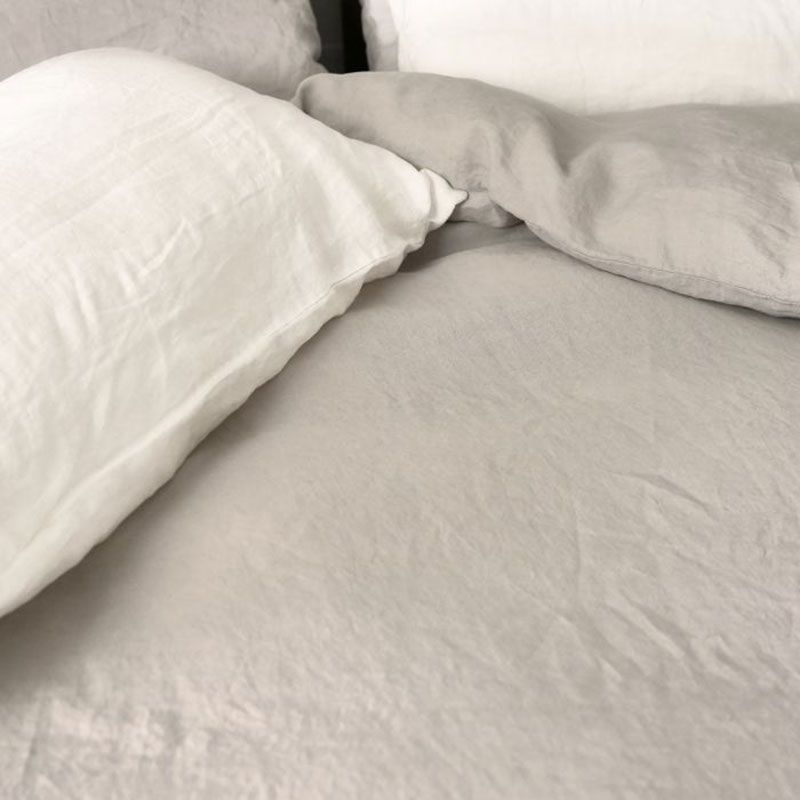 Linen Pair of Standard Pillowcases, White-0