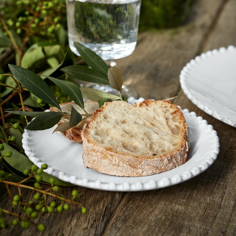 Pearl Set of 6 bread plates, 17cm, white-1