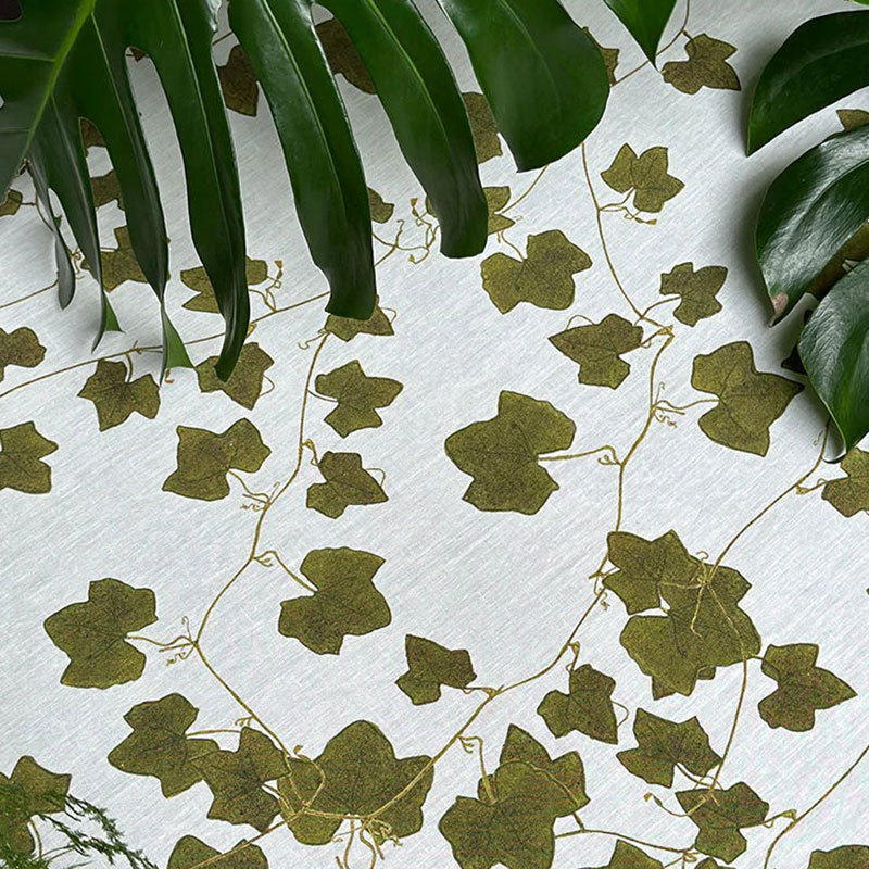 Ivy Herbarium Linen Tablecloth, 165 x 300cm, Green-7