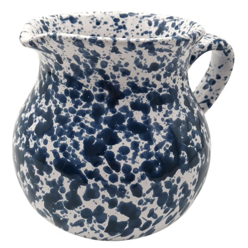 Splatter Jug, H16cm, Blue-0