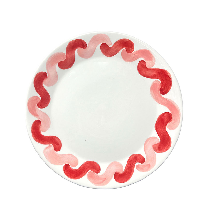 Onda Serving Plate, D31cm, Red & Pink-0