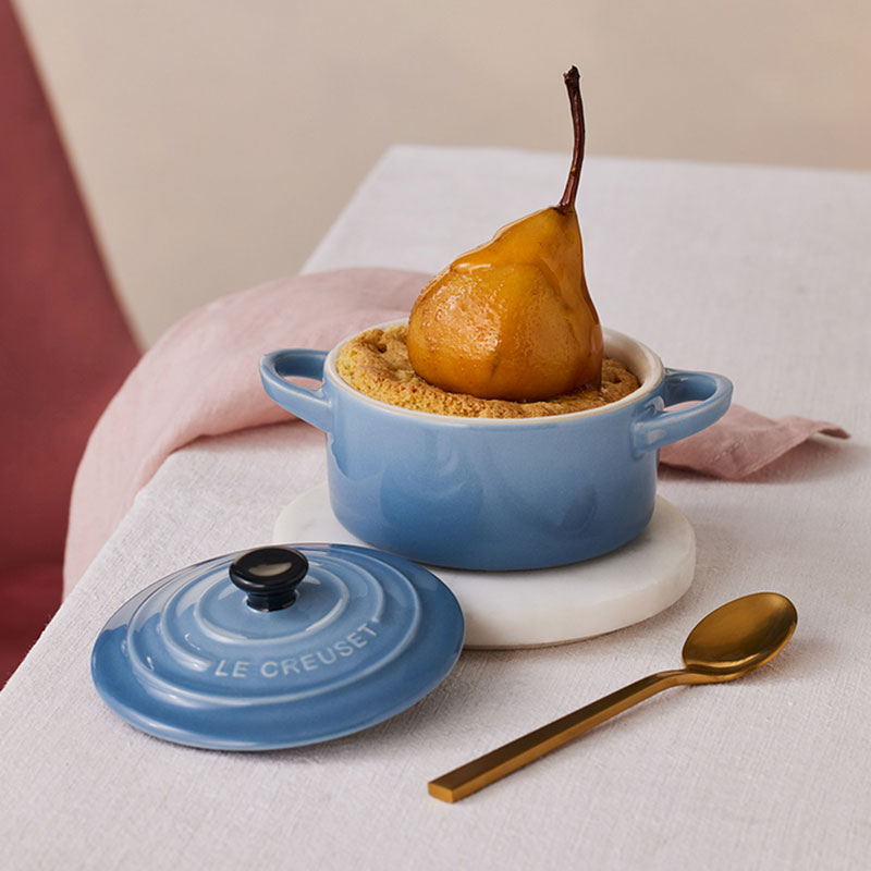 Stoneware Petite Round Casserole, 10cm, Chambray-5