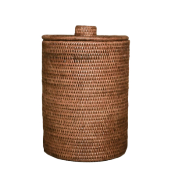 Bathroom Bin, Strand Rattan, Brown, 24cm-0