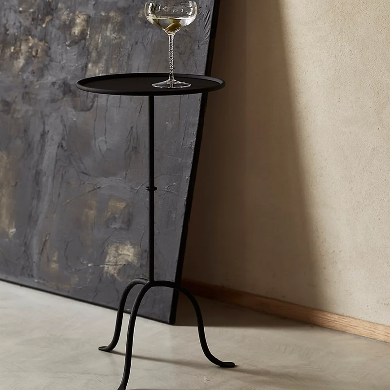 Marton Side Table, H62cm, Black-1