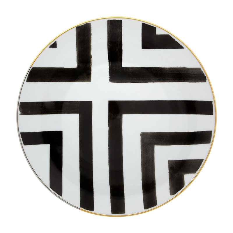 Sol Y Sombra Dinner Plate, D27.6cm, Monochrome-0