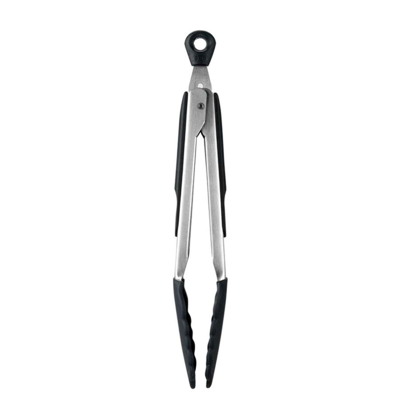 Locking tongs with silicone heads, 9"-0