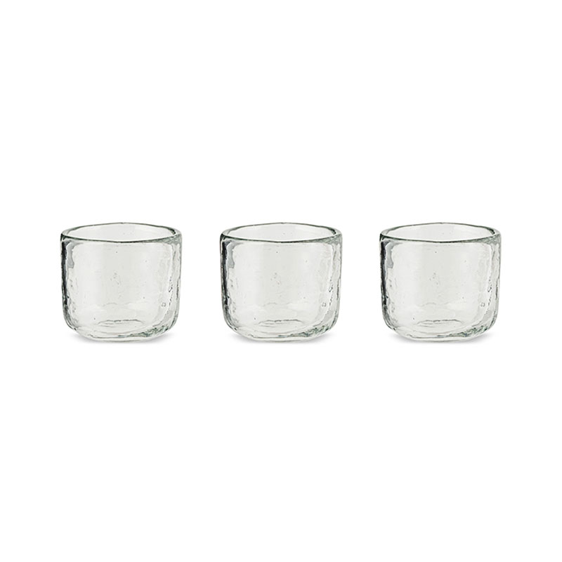 Irda Set of 3 Small Tealights, Clear-1