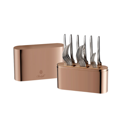 Concorde 24-Piece Cutlery Set with Case, Copper-0