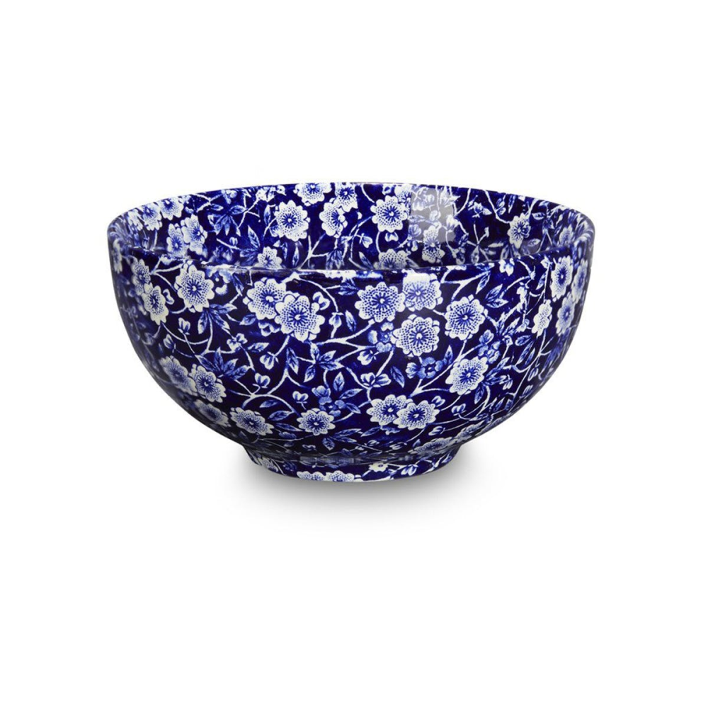 Calico Footed Bowl, D16cm, Blue-0