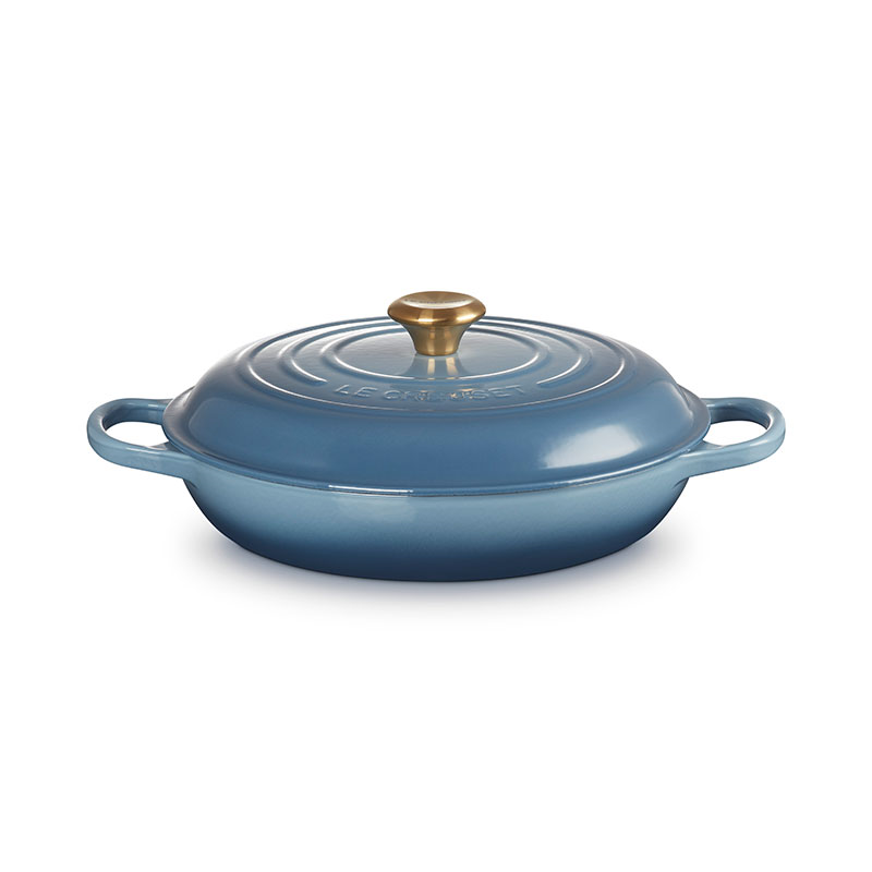 Signature Cast Iron Shallow Casserole, 26cm, Chambray-1