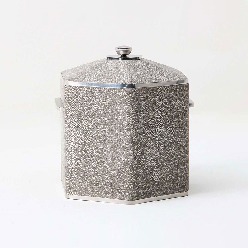 Ice Bucket, Barley Shagreen-3