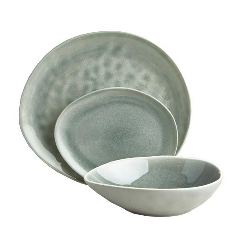 Vie Naturelle 12 Piece Dinner Set, Soft Grey-0