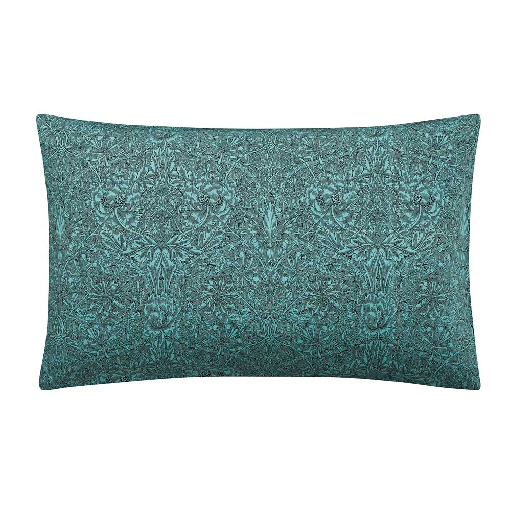 Honeysuckle & Tulip Pillowcase Pair, Mulberry & Teal-0