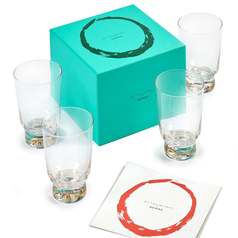 Ottolenghi Set of 4 small tumbler, D8, Clear-0