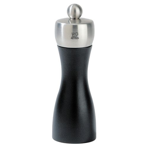 Fidji Salt mill, 15cm, Matt Black And Stainless Steel Finish-0