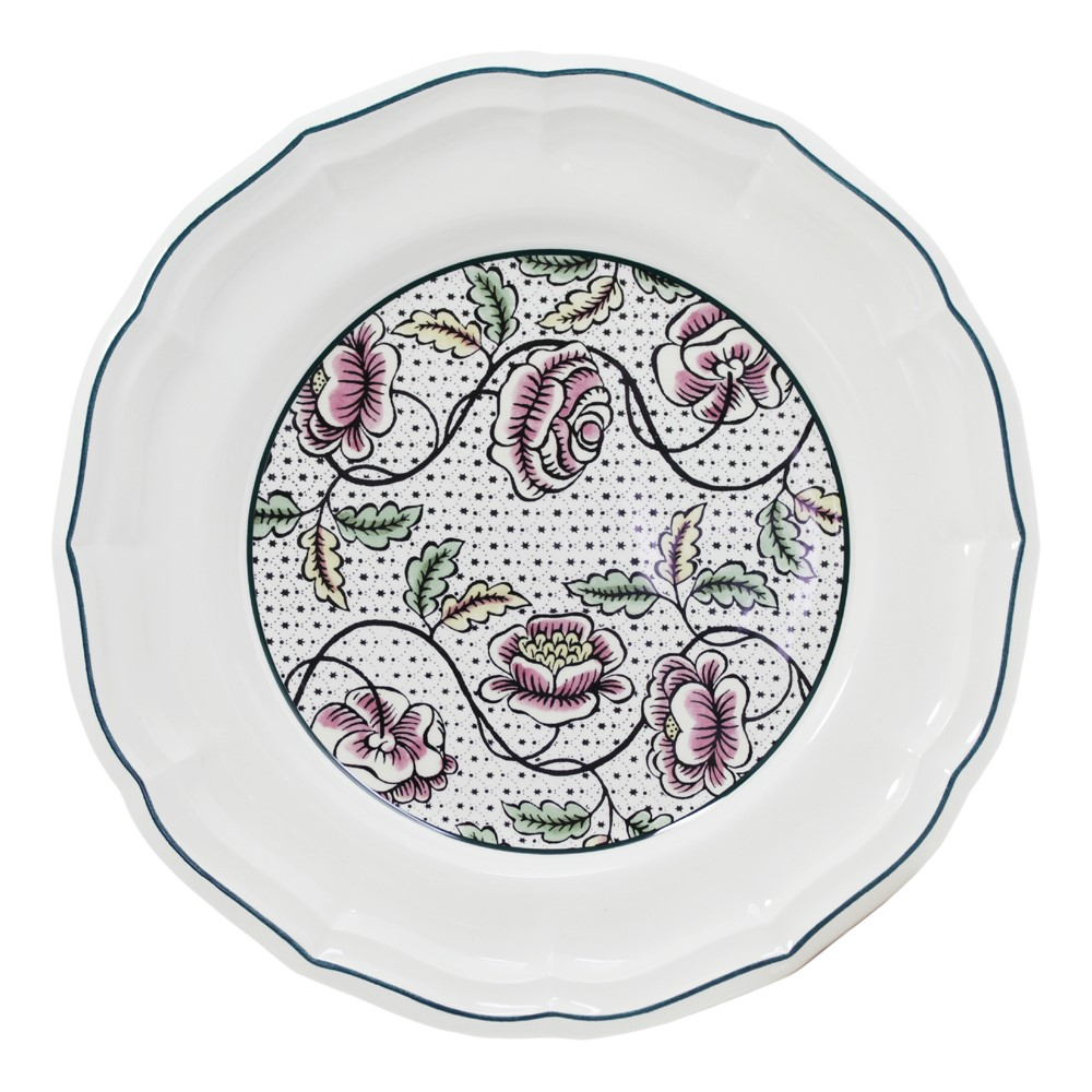 Dominoté - Roses Dinner plate, 26cm-0