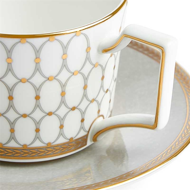 Renaissance Grey Teacup & Saucer-3