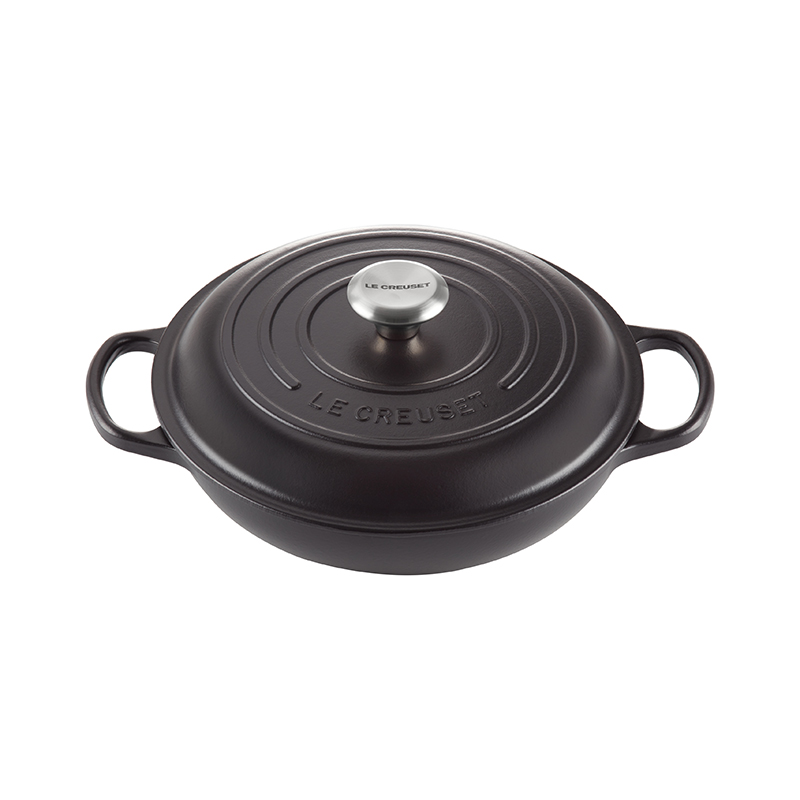 Signature Cast Iron Shallow casserole, 30cm - 3.2 litre, Satin Black-0