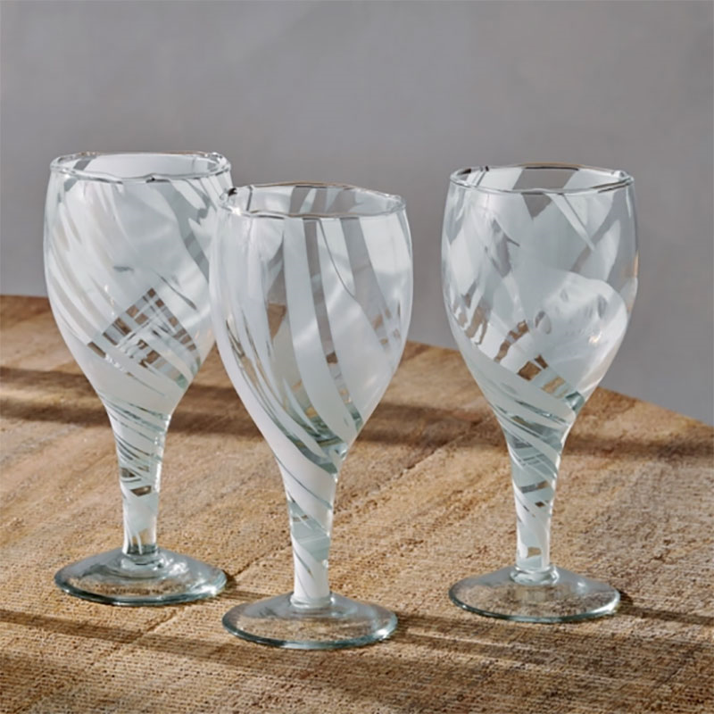 Lohara Set of 4 Wine Glasses, 375ml, White-1