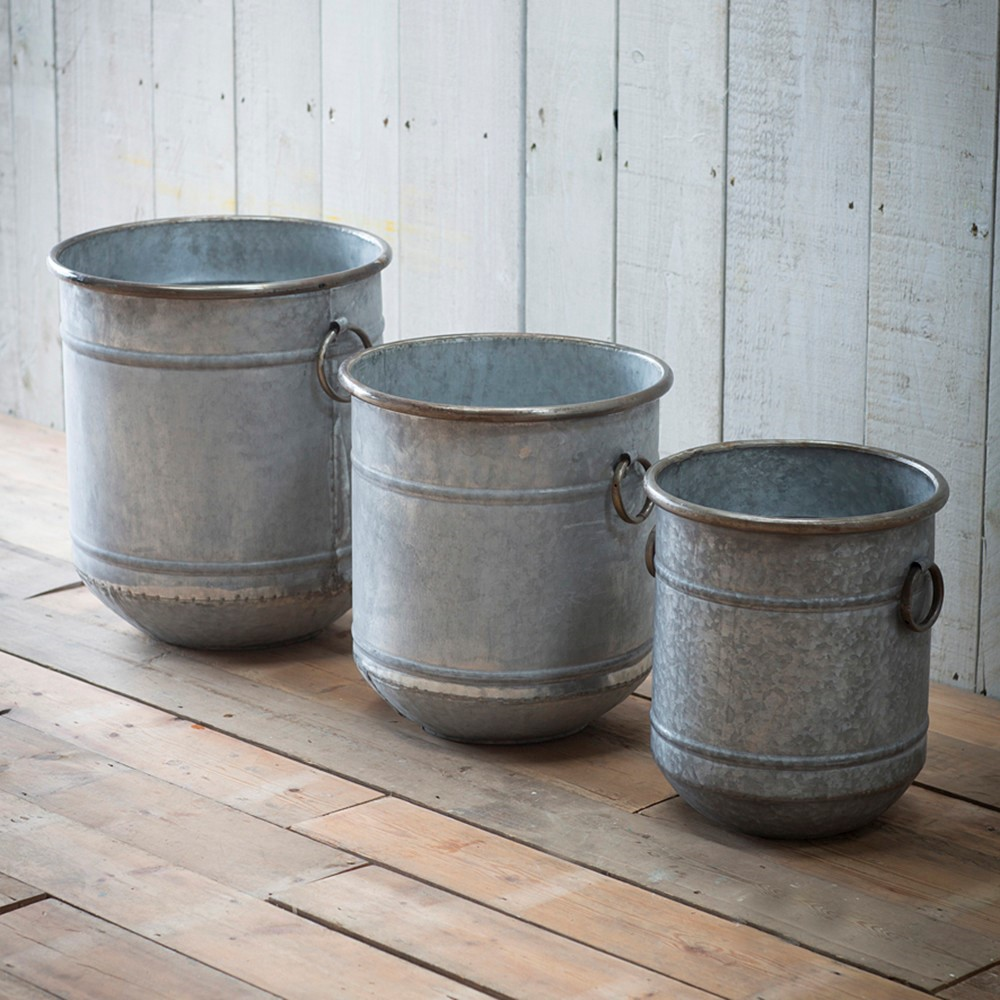 Malmesbury Set of 3 Planters, Grey-0