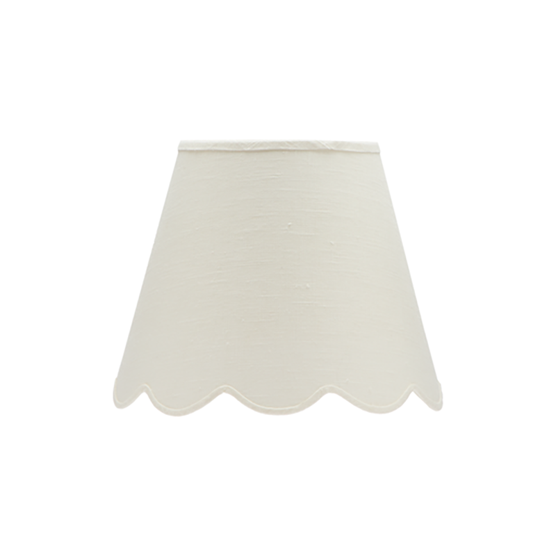 Fabric Scallop Small Lampshade, White-1