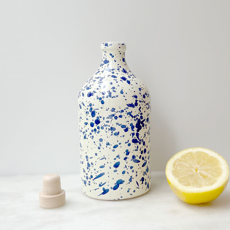 Splatter Ceramic Bottle, 750ml, Blueberry-0