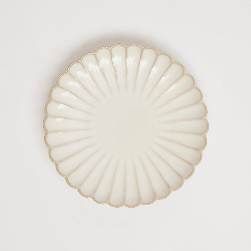 Scallop Shell Set of 4 Starter Plates, D21cm, Oat-0