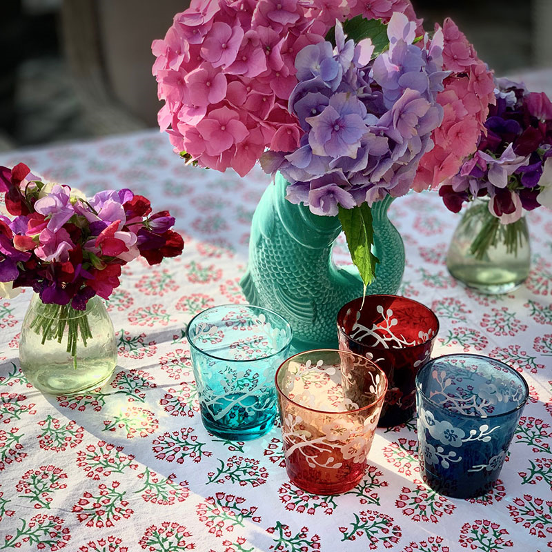 Periwinkle Tablecloth, 170 x 270cm, Pink-1