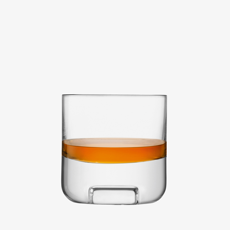 Cask Set of 2 Whisky Tumblers, 240ml, Clear-2