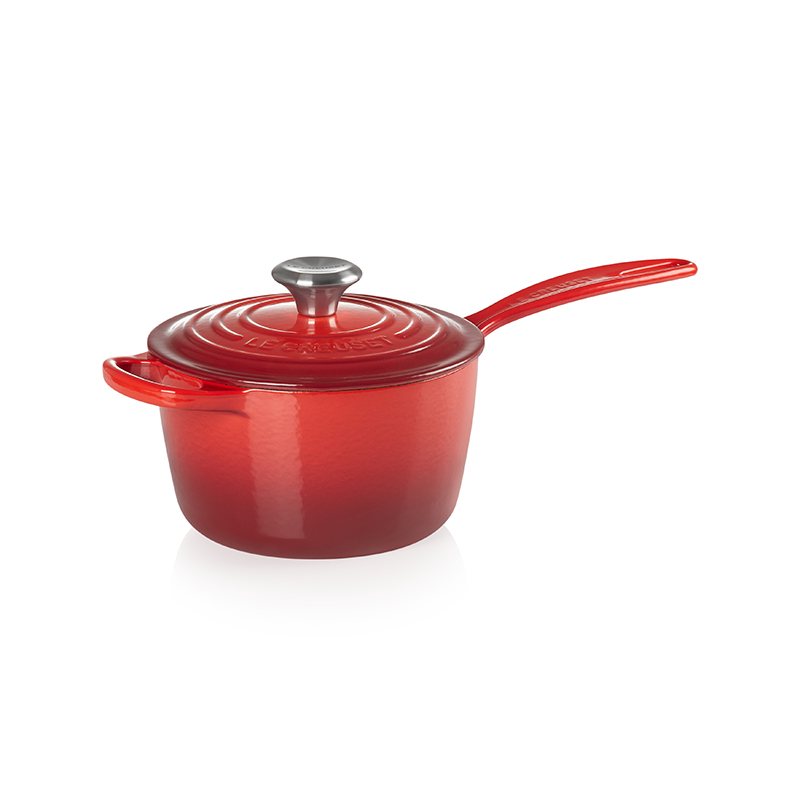 Signature Cast Iron Saucepan, 16cm, Cerise-0