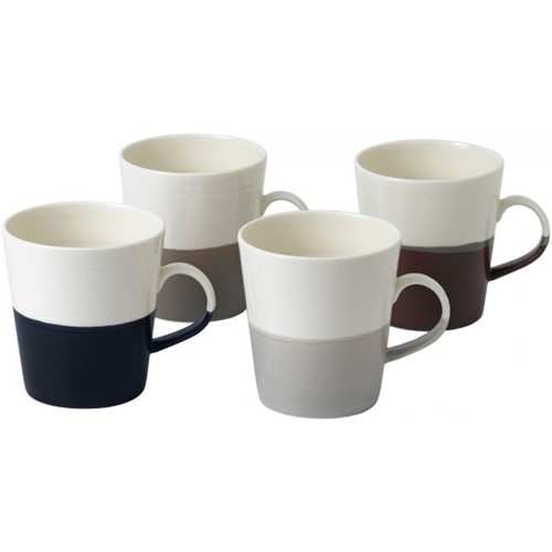 Coffee Studio Set of 4 grande mugs, 560ml, White/Grey-0