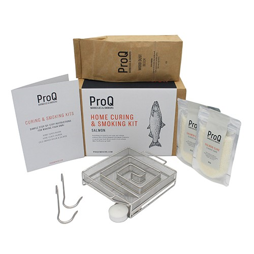 Salmon cold smoking & curing kit, White/Beige/Silver-0