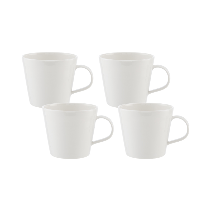 Pure Mugs Set of 4, 400ml, White-0