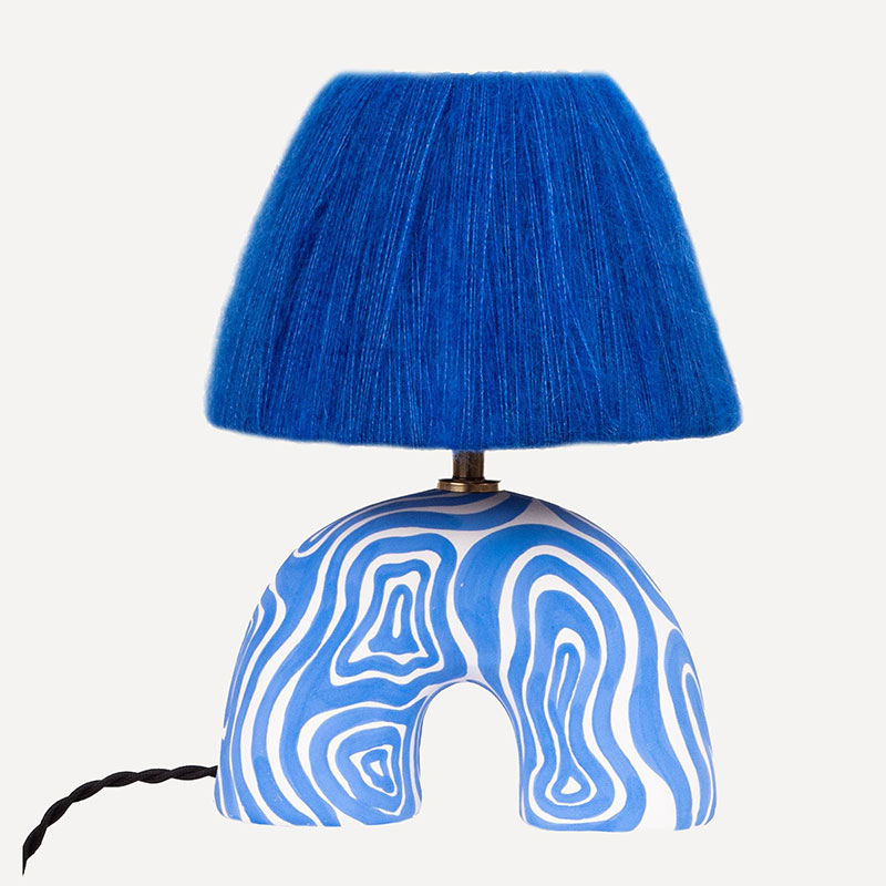 Hannah Simpson Studio 'Me' Table Lamp, H30cm, Cobalt Blue-0