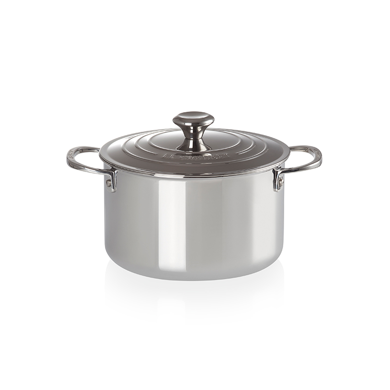 Siganture Uncoated Deep casserole with lid, 20cm, Stainless Steel-3