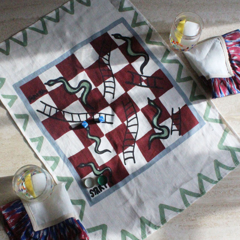 Snakes & Ladders Teatowel, 50 x 70 cm-0