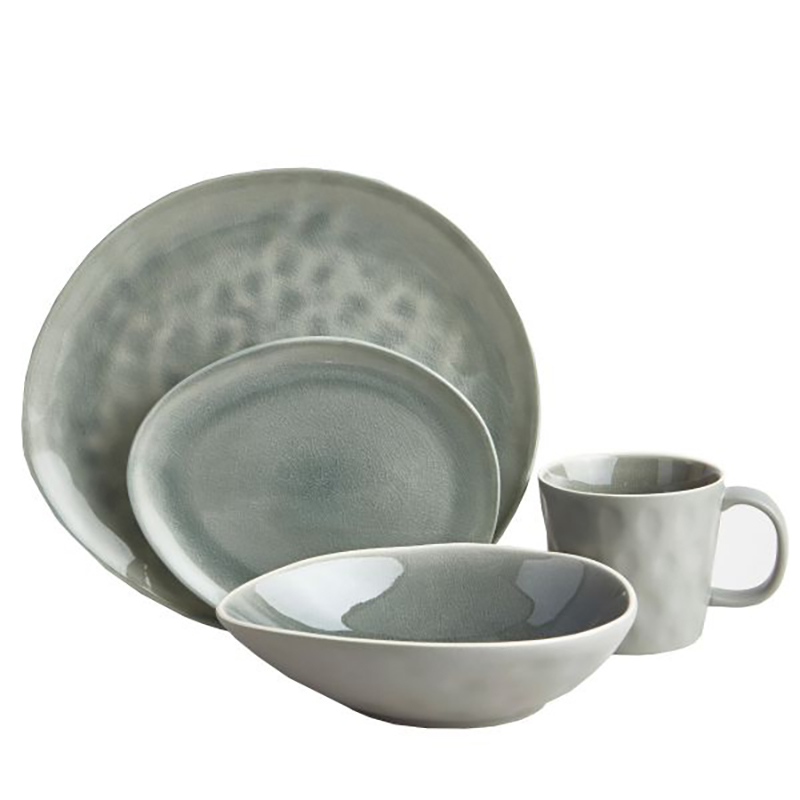 Vie Naturelle 16 Piece Dinner Set, Soft Grey-0