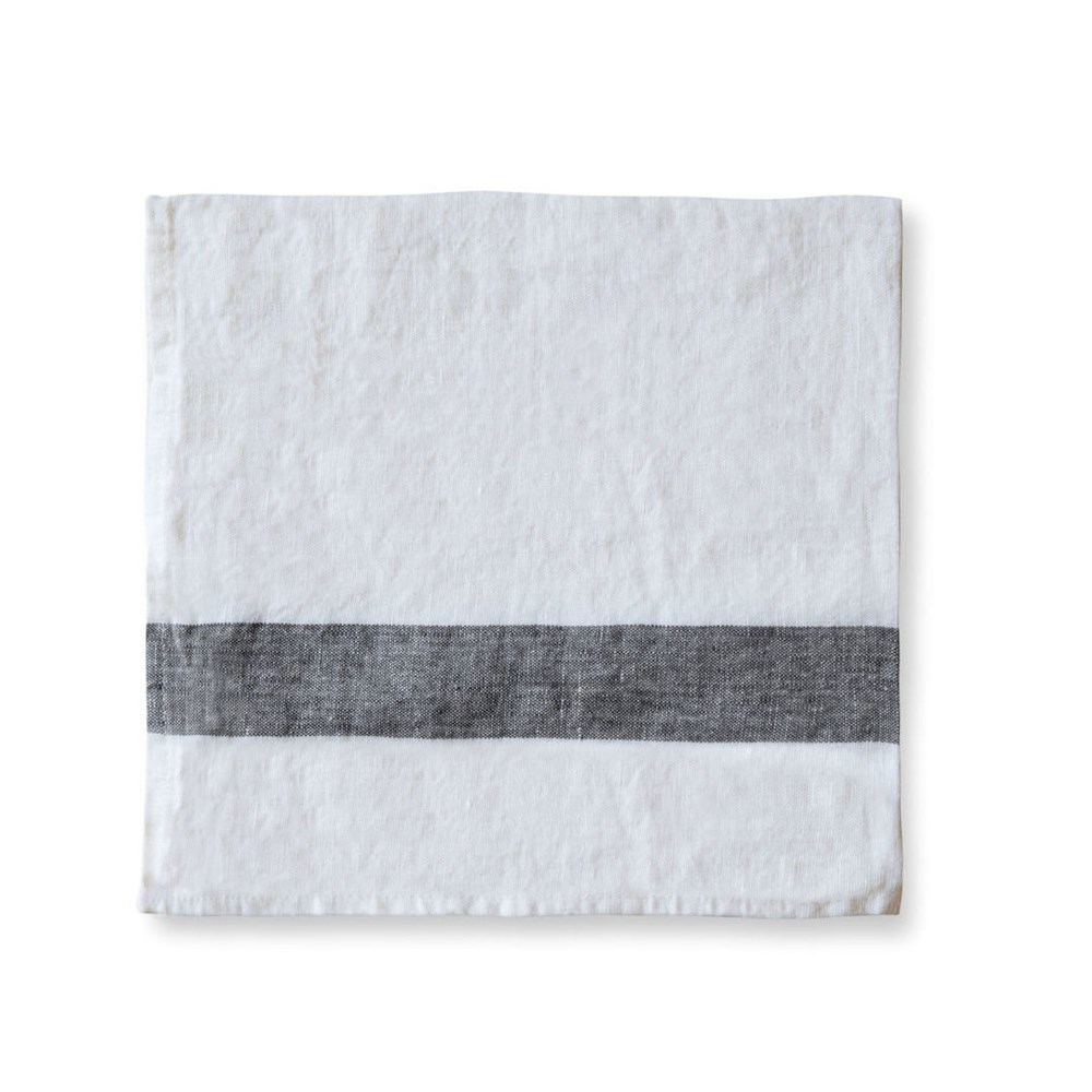 Arles Napkin, 47 x 47cm, Charcoal Stripe-0