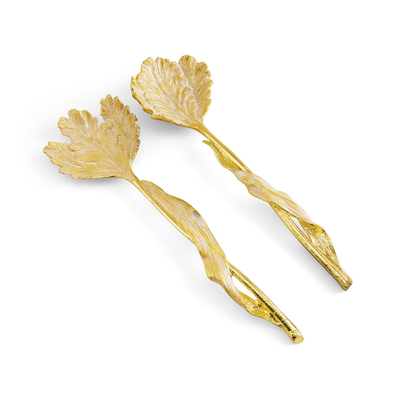 Tulip Serving Set, L31cm, Gold-1