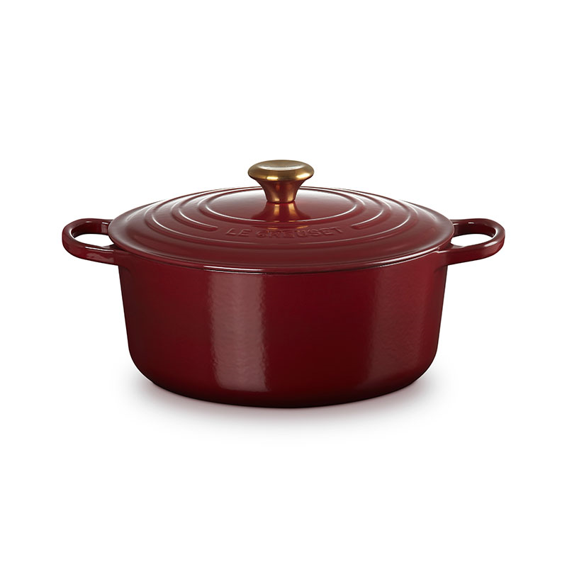 Signature Cast Iron Round Casserole, 28cm, Garnet-0