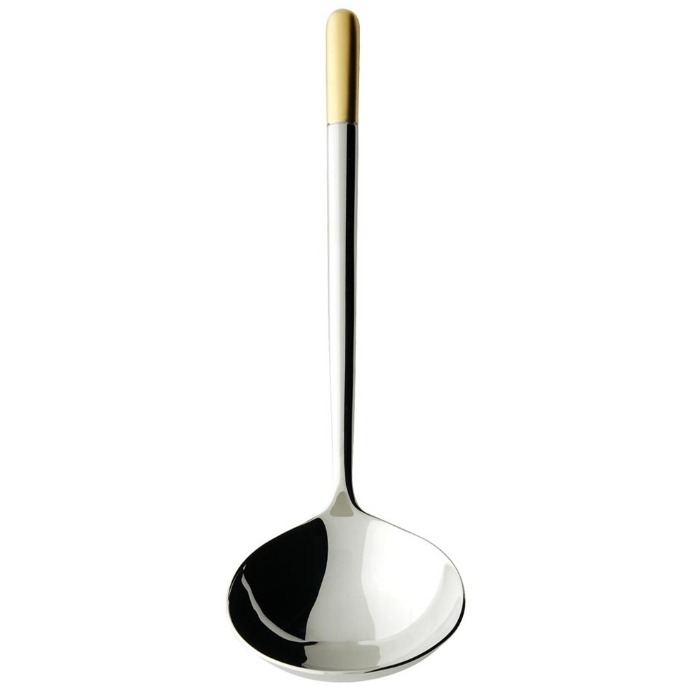 Ella Gravy ladle, stainless steel with partial gold plate-0